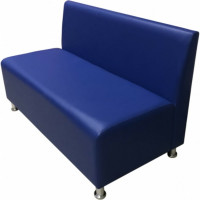 Секция дивана Мягкий офис Клерк двухместная синяя КЛК601СН