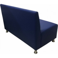 Секция дивана Мягкий офис Клерк двухместная синяя КЛК601СН