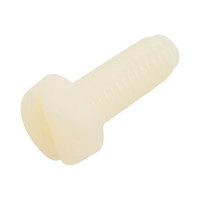 Винт с цилиндрической головкой со шлицем DINFIX DIN 84, полиамид (пластик), M4x12, 10 шт. 00-00001492