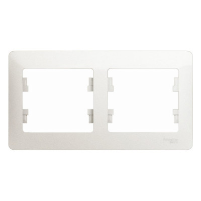 2-ая рамка Systeme Electric Glossa Перламутр, горизонтальная SE GSL000602