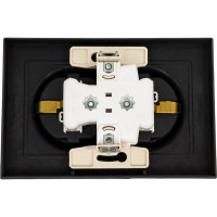 Розетка Systeme Electric AtlasDesign Карбон с/з двойная, со шторками, 16А, в сборе SE ATN001026