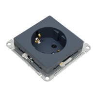 Розетка Systeme Electric AtlasDesign Грифель с/з со шторками, 16А, механизм SE ATN000745