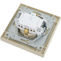 Розетка Systeme Electric AtlasDesign Беж с/з со шторками, 16А, в сборе SE ATN000244