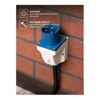 Вилка стационарная EKF 523 2Р+РЕ 32А 220В IP44 ps-523-32-220