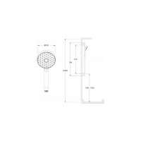 Душевой гарнитур Jacob Delafon AWAKEN Geometric 60 см E99898RU-CP 00000047947