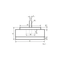 Виброопора регулируемая S78-7 (2.5 т; 160 мм; М18x130) TLX 65130
