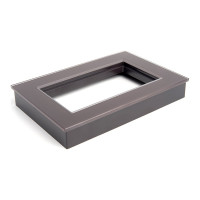 Горизонтальная 2-местная рамка STEKKER без перемычки, серия Катрин, стеклянная, GFR00-7012-04, шоколад 39569