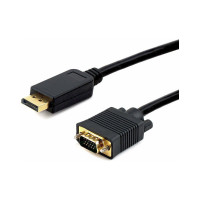 Кабель Cablexpert DisplayPort-VGA 5м, 20M/15M, черный, экран, пакет CCP-DPM-VGAM-5M