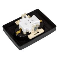 Розетка Systeme Electric Blanca внутр Антрацит 2-ая с/з без шторок, 16А, 250В SE BLNRS001026