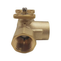 Трехходовой шаровой кран TECHNO 3025А латунный, под привод DN25, G1 КVS 10.0 640325-1