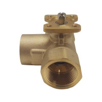 Трехходовой шаровой кран TECHNO 3025А латунный, под привод DN25, G1 КVS 10.0 640325-1