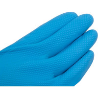 Хозяйственные латексные перчатки Komfi БИКОЛОР XL, синий+желтый 126924