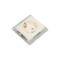 Розетка Systeme Electric Glossa Перламутр с/з, 16А SE GSL000643