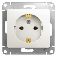 Розетка Systeme Electric Glossa Перламутр с/з, 16А SE GSL000643