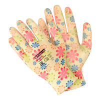 Перчатки для садовых работ Fiberon полиэстер, нитриловое покрытие, в и/у, 8(M), разноцветные, микс цветов 119184