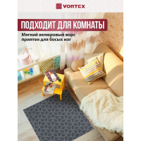 Влаговпитывающий коврик VORTEX Velur Лепестки 90x90 см 24338