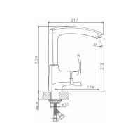 Смеситель для кухни VIGRO VG903 антрацит