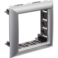 Рамка-суппорт DKC Avanti для In-liner Front, серебристый металлик, 2 модуля 4404912