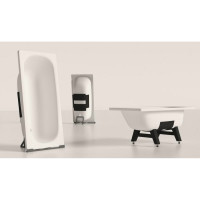 Стальная ванна ВИЗ TEVRO 170x70x40 см, с опорной подставкой, без ранта, белый лотос Т-72902