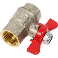 Шаровой кран MVI бабочка ДУ15, 1/2" ВН/ВН BV.513.04