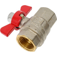 Шаровой кран MVI бабочка ДУ15, 1/2" ВН/ВН BV.513.04