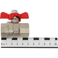 Шаровой кран MVI бабочка ДУ15, 1/2" ВН/ВН BV.513.04