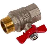 Шаровой кран MVI бабочка ДУ20, 3/4" ВН/НАР BV.514.05