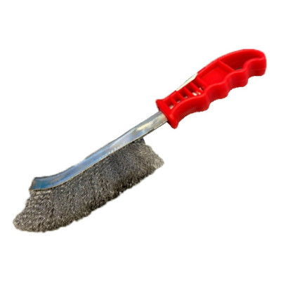 Зачистная щетка CNIC 1- рядная 260мм с пластмассовой ручкой, стальная проволока d=0,35мм 89802 29750