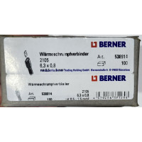 Соединитель термоусадочный BERNER 2105 6.3x0.8 Плоский язык красный 538914