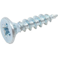 Универсальный саморез КВАДРА 3.5x16 белый, потайная голова, цинк, кор. 200 шт. 353016070200