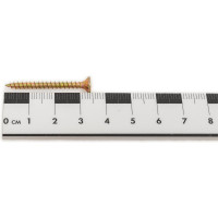 Универсальный саморез КВАДРА 3.5x35 желтый, потайная голова, цинк, кор. 1000 шт. 354035011000