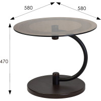 Журнальный стол Мебелик Дуэт 13Н черный, венге, тонированный 00 7332