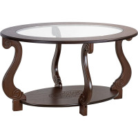 Журнальный стол Мебелик Овация С на колесах, темно-коричневый 00 6755