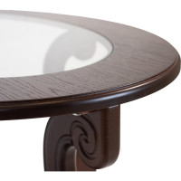 Журнальный стол Мебелик Овация С на колесах, темно-коричневый 00 6755
