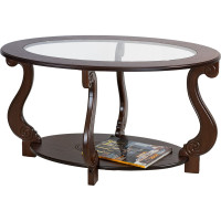 Журнальный стол Мебелик Овация С на колесах, темно-коричневый 00 6755