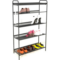 Обувница  Этажерка для обуви ЗМИ 5-и полочная Женева 25  12 пар обуви  Цвет черный ПДО Ж25 Ч ПДО Ж25  Ч