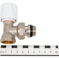 Радиаторный вентиль MVI угловой, ручной регулировки с самоуплотняющимся кольцом 1/2" TR.211.04