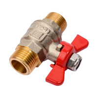 Шаровой кран MVI полнопроходной 1/2" наружная-наружная, бабочка BV.515.04