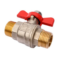 Шаровой кран MVI полнопроходной 1/2" наружная-наружная, бабочка BV.515.04