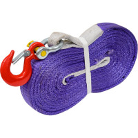 Буксировочный текстильный строп Сталь-91 30мм 9т 5м 2 слоя+скоба и крюк 4687202227495