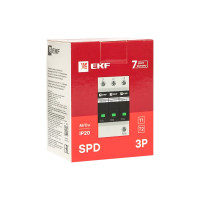 УЗИП EKF Т1+Т2; Iimp-12,5kA; In-20kA; Uc-275В; 3+0 PROxima OV12-3-503