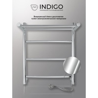Полотенцесушитель INDIGO Arc с полкой (electro) 50/40 (скрытый монтаж, универсальное подключение R/L, полированный) LCAE50-40PR