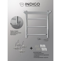 Полотенцесушитель INDIGO Arc с полкой (electro) 50/40 (скрытый монтаж, универсальное подключение R/L, полированный) LCAE50-40PR