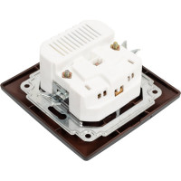 Розетка Intro Solo с заземл P+E Schuko со шторками, 16А-250В + 2хUSB, IP20, СУ, антрацит, Б0053717