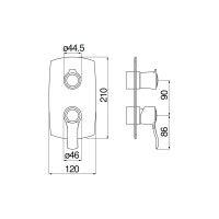 Смеситель для душа (внешняя часть) NOBILI SOFI бронза WE81102/SIBR 00000090561