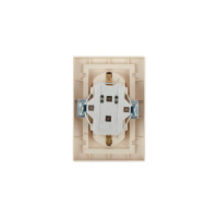 Двойная розетка Intro Plano с заземлением 2x2P+E Schuko, 16А-250В, IP20, СУ, алюминий, Б0053917
