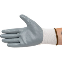 Нейлоновые перчатки с нитриловым покрытием Armprotect, белый/серый, р.10 3500/NN100 4631161387752