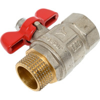 Полнопроходной шаровой кран PRO AQUA ручка бабочка, Н-В 3/4 FWB61-m20-f20x