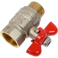 Полнопроходной шаровой кран PRO AQUA ручка бабочка, Н-В 3/4 FWB61-m20-f20x