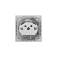 Розетка Intro Plano 1-202-03 с заземлением 2P+E Schuko, 16А-250В, IP20, СУ, алюминий, Б0053878